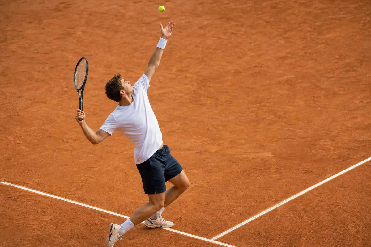 Hvad er en kickserv i tennis?